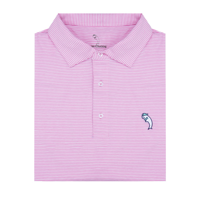 The Pink + White Performance Polo